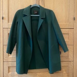 Theory Dark Green Open Front Jacket